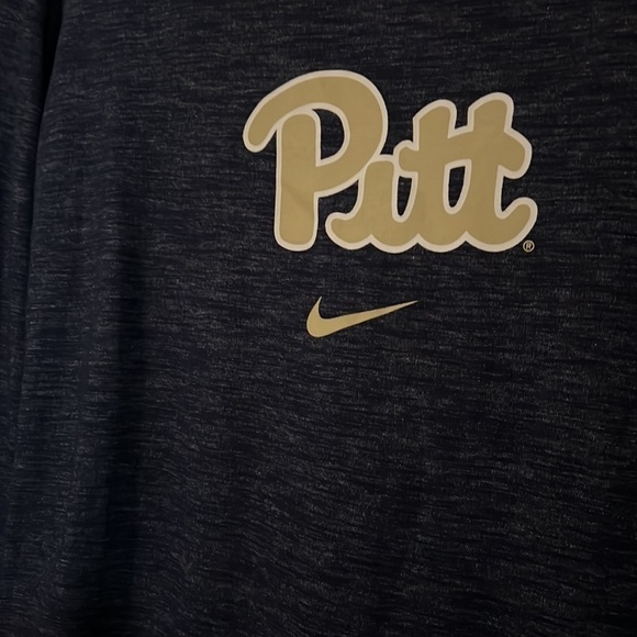 Nike Heathered Navy Pitt Long Sleeve Performance T-Shirt size Small - Picture 3 of 6
